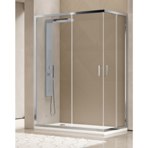 Box Doccia Apertura Angolare Quadro e Rettangolare In Cristallo Temperato