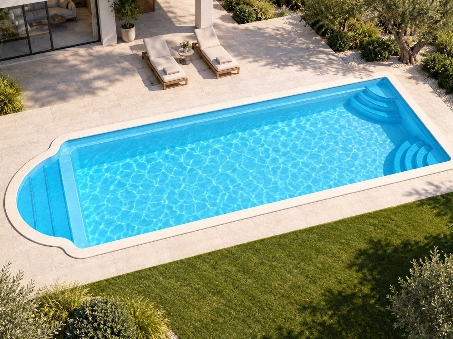 Piscina modello 02 in vetroresina – 12,00 × 3,95 m - immagine 7