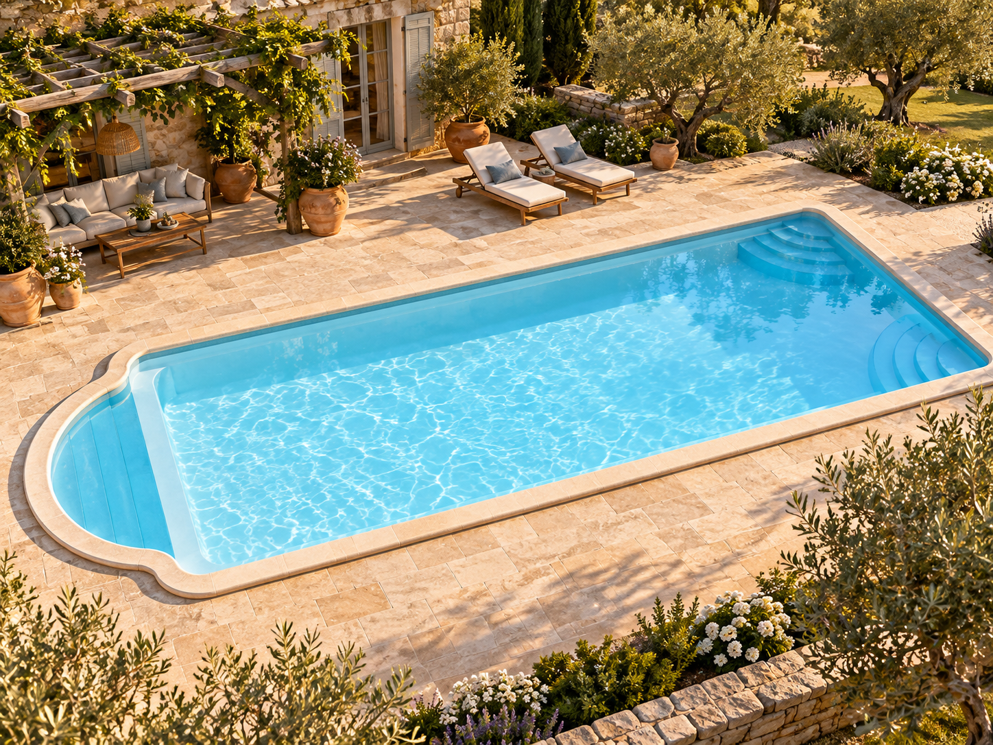 Piscina modello 02 in vetroresina – 12,00 × 3,95 m - immagine 8