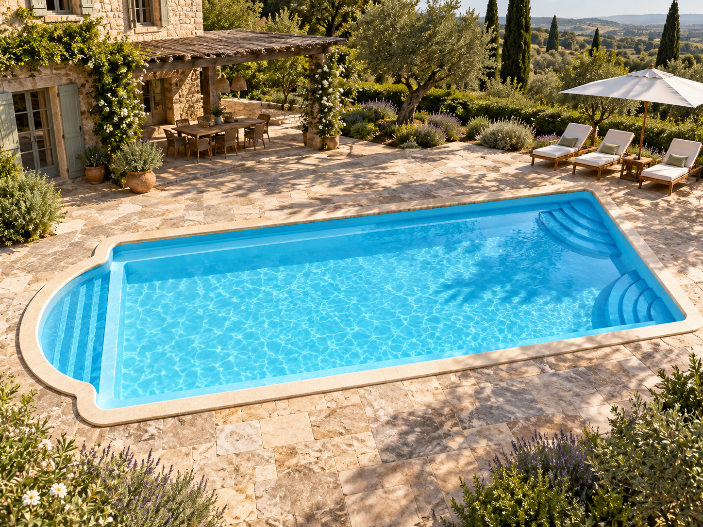 Piscina modello 02 in vetroresina – 12,00 × 3,95 m - immagine 9