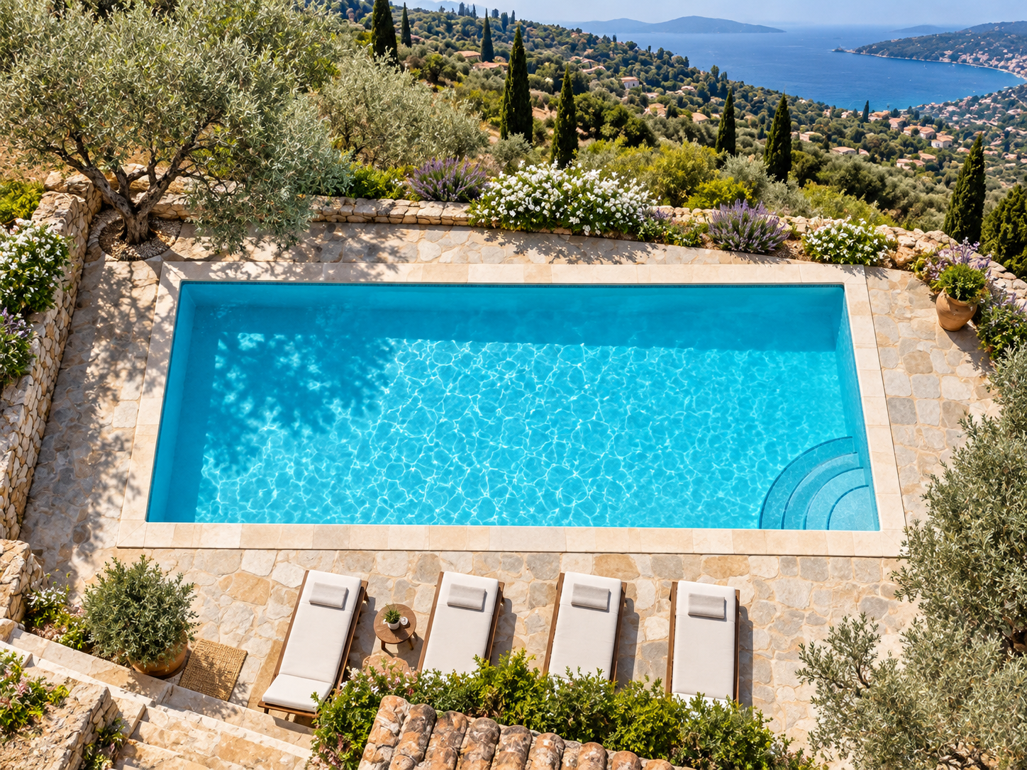 Piscina modello 13 in vetroresina – 8,20 × 3,80 m