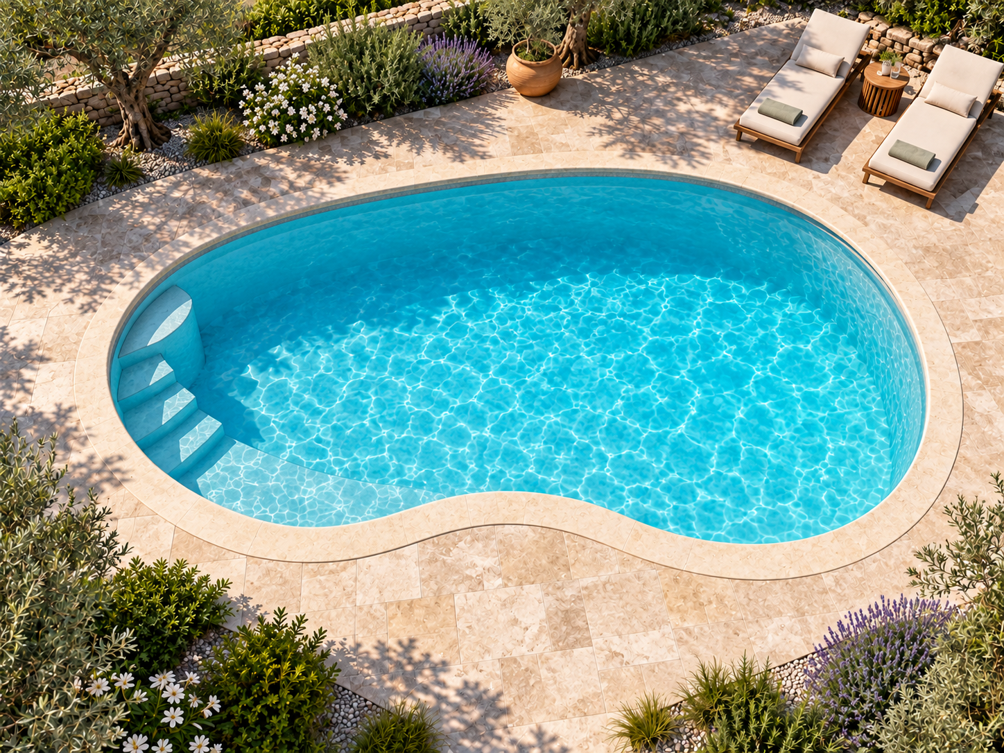 Piscina modello 26 in vetroresina – 5,60 × 3,25 m - immagine 4