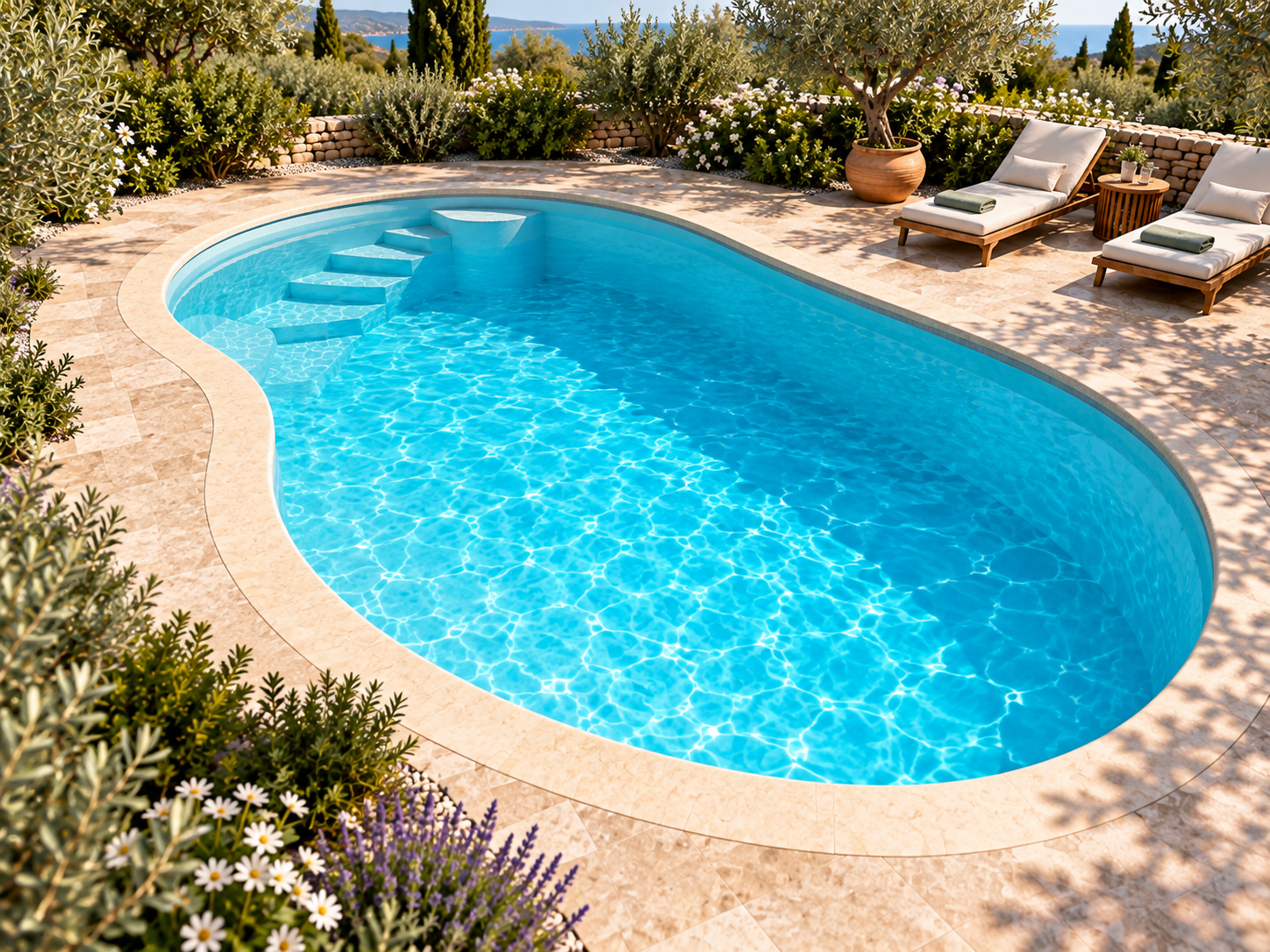 Piscina modello 26 in vetroresina – 5,60 × 3,25 m - immagine 5