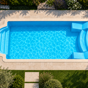 Piscina modello 20 in vetroresina – 6,00 × 3,00 m