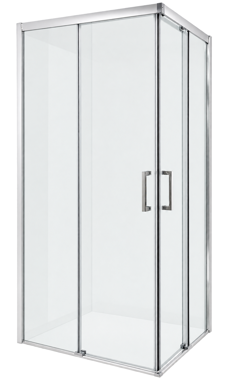Box Doccia Ingresso Agevolato Apertura Angolare Quadro e Rettangolare In Cristallo Temperato - immagine 4