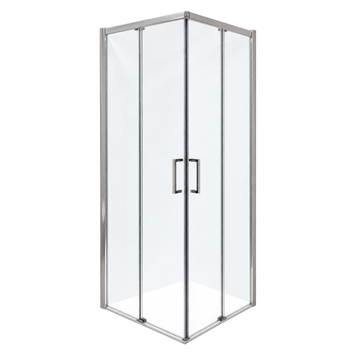 Box Doccia Ingresso Agevolato Apertura Angolare Quadro e Rettangolare In Cristallo Temperato - immagine 3