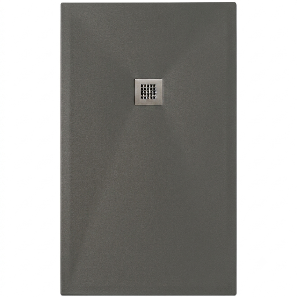 Piatti Doccia Grigio Scuro Ral 7005 Vulcano Line In Resina e Polvere Di Marmo - immagine 2