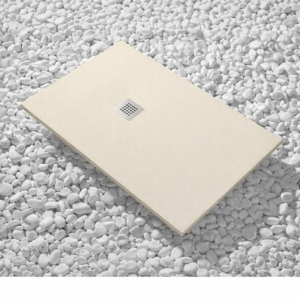 Piatti Doccia Avorio Chiaro Ral 1015 Vulcano Line In Resina e Polvere Di Marmo