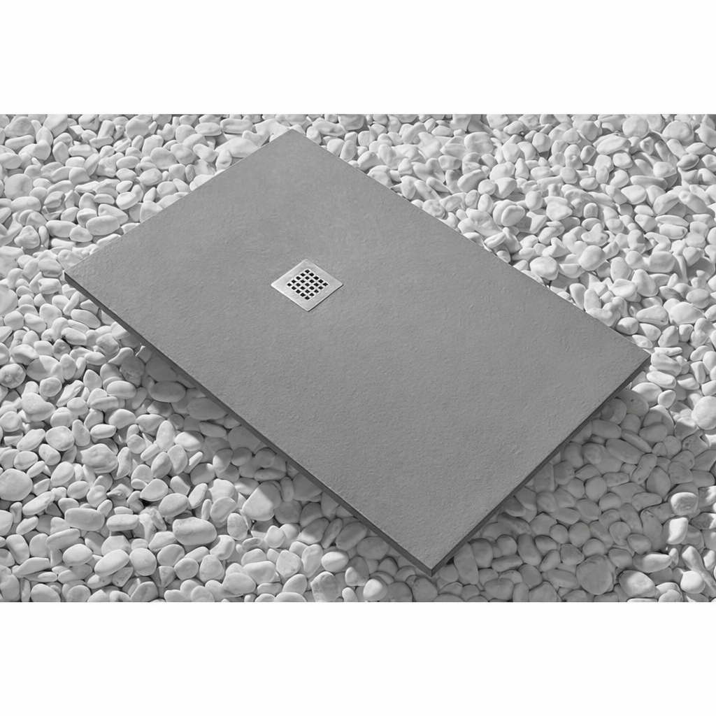 Piatti Doccia Grigio Scuro Ral 7005 Vulcano Line In Resina e Polvere Di Marmo