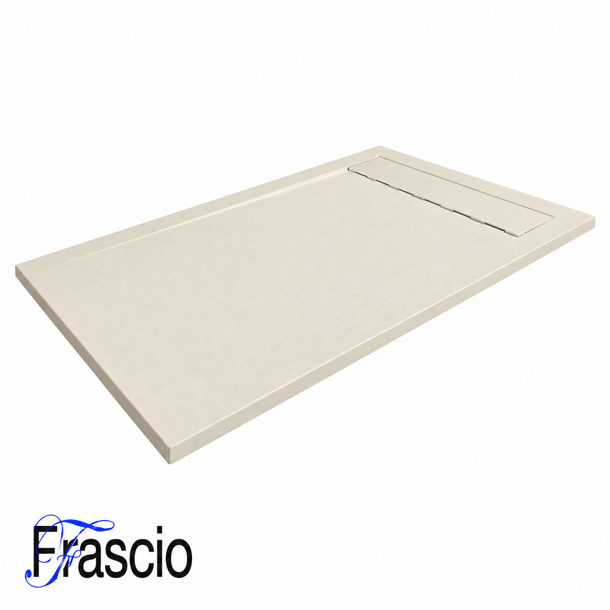 Piatti Doccia Beige Ral 1013 Vulcano Line In Resina e Polvere Di Marmo Con Griglia Laterale In Marmo Resina - immagine 2