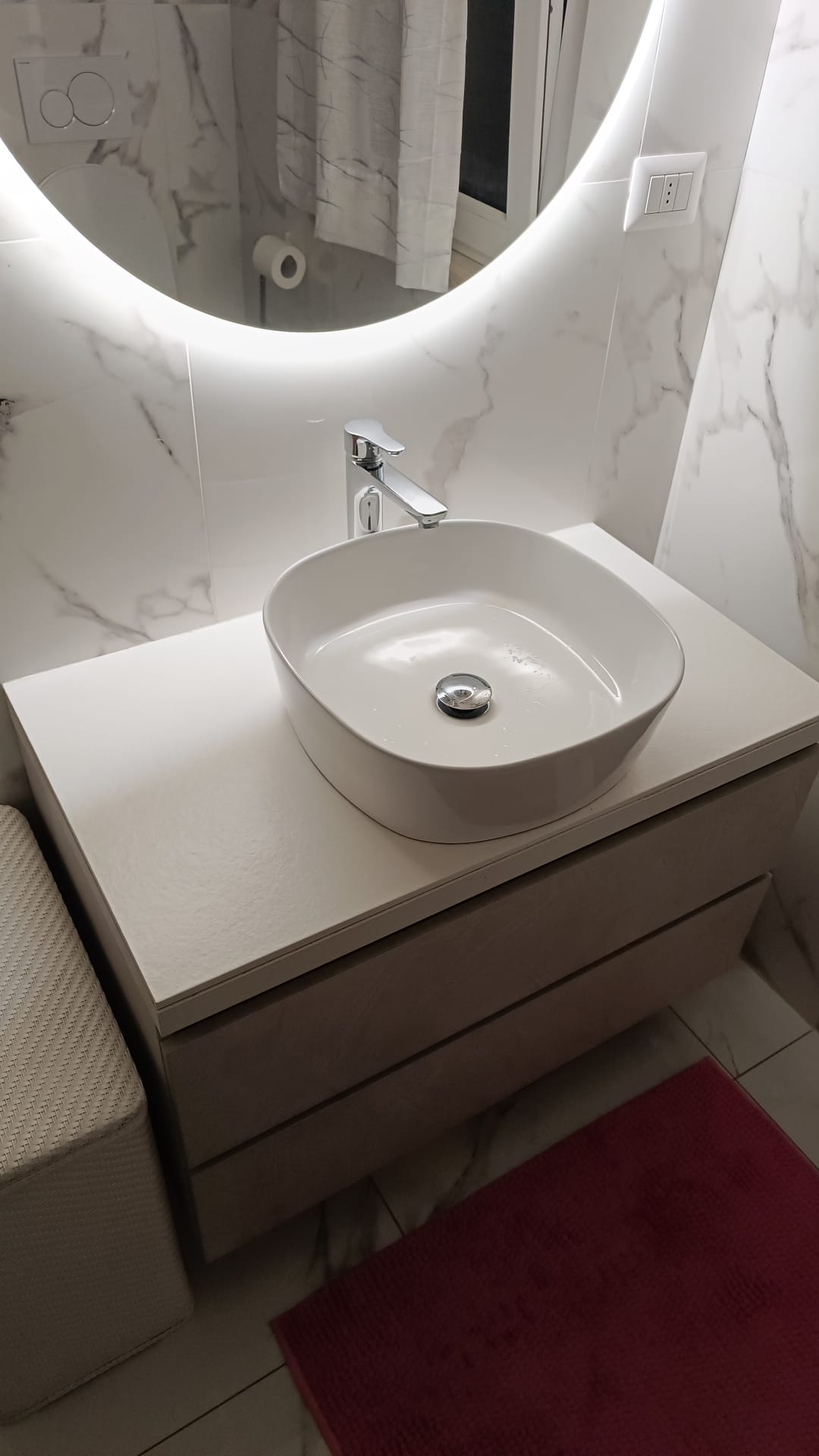 Top Lavabo In Marmo Resina Modello VULCANO - immagine 12