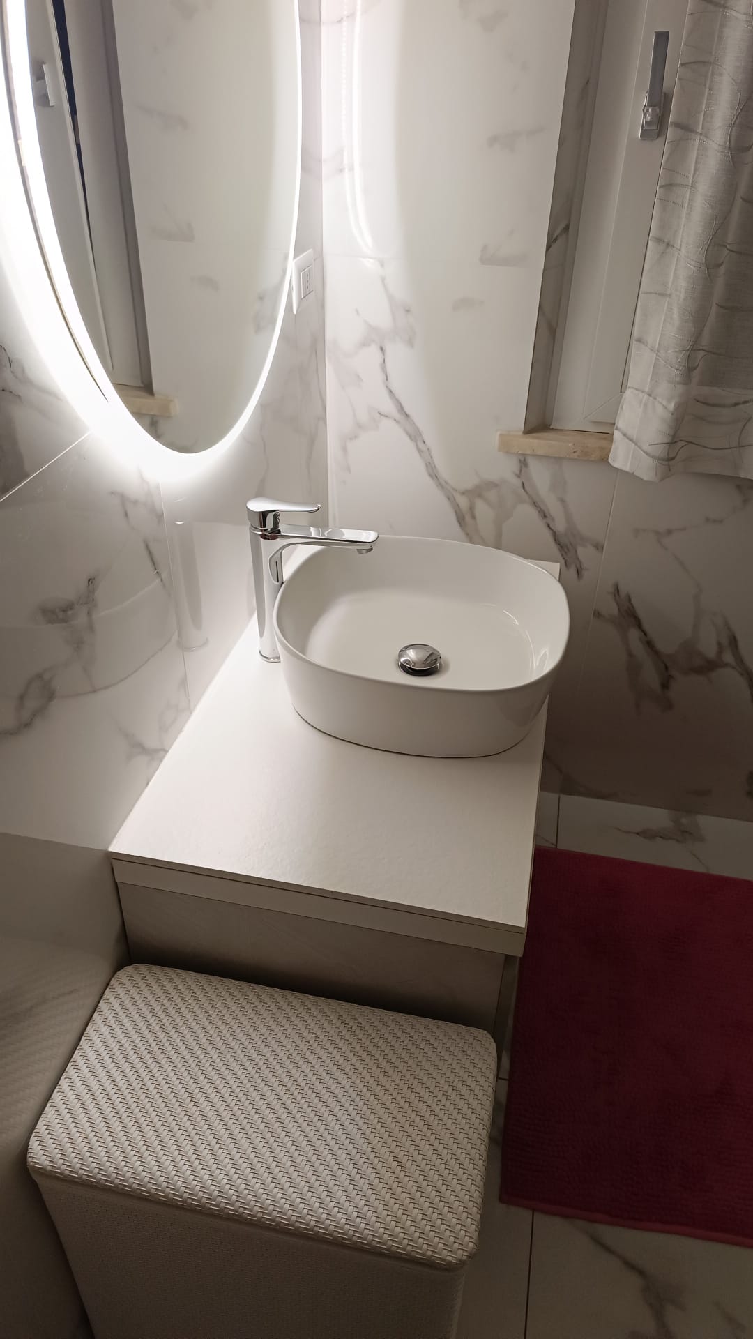 Top Lavabo In Marmo Resina Modello VULCANO - immagine 13