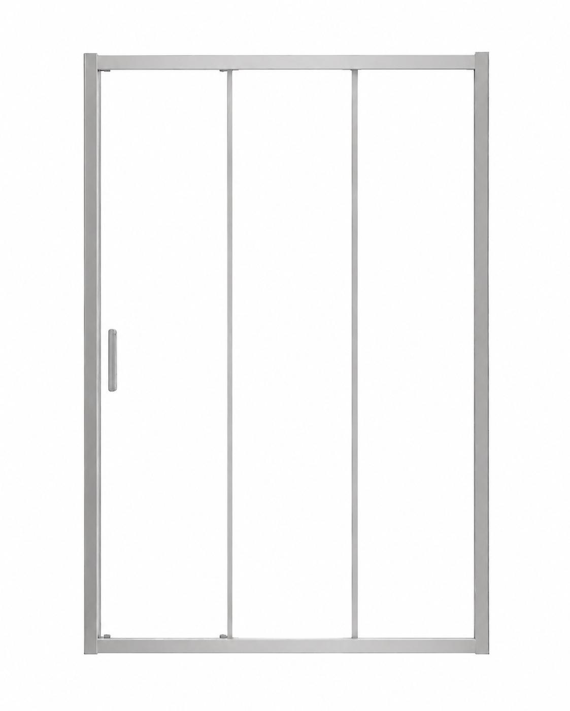 Box Doccia 3 Vetri Scorrevole Reversibile – Cristallo Trasparente 6 mm – Profilo Cromo - immagine 3