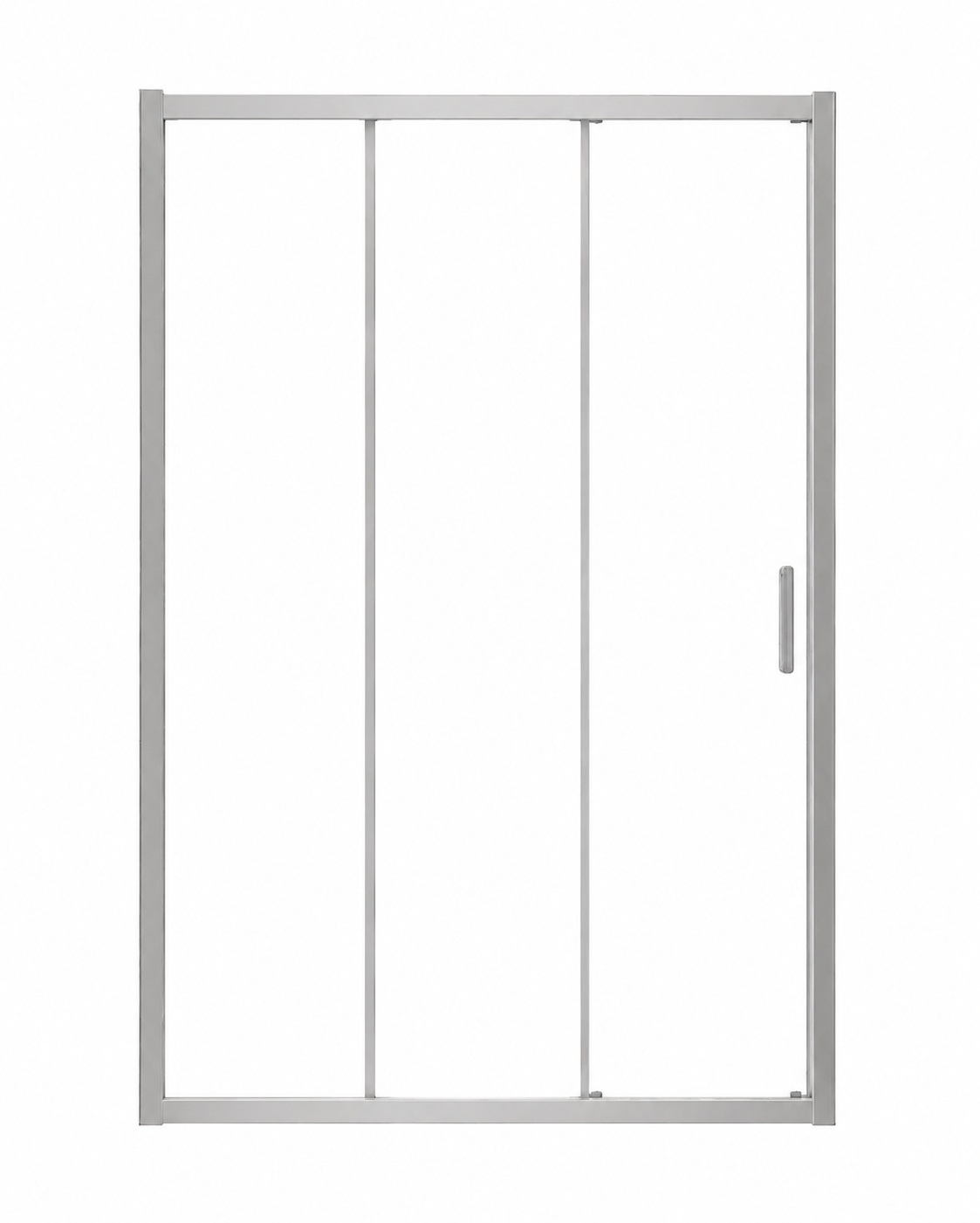 Box Doccia 3 Vetri Scorrevole Reversibile – Cristallo Trasparente 6 mm – Profilo Cromo - immagine 4
