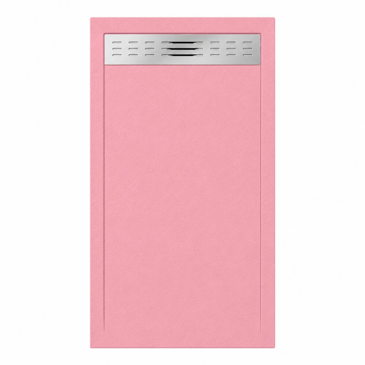 Piatti Doccia Rosa Chiaro Ral 3015 Vulcano Line In Resina e Polvere Di Marmo Con Griglia Laterale - immagine 2
