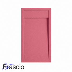 Piatti Doccia Rosa Antico Ral 3014 Vulcano Line In Resina e Polvere Di Marmo Con Griglia Laterale In Marmo Resina