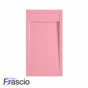 Piatti Doccia Rosa Chiaro Ral 3015 Vulcano Line In Resina e Polvere Di Marmo Con Griglia Laterale In Marmo Resina