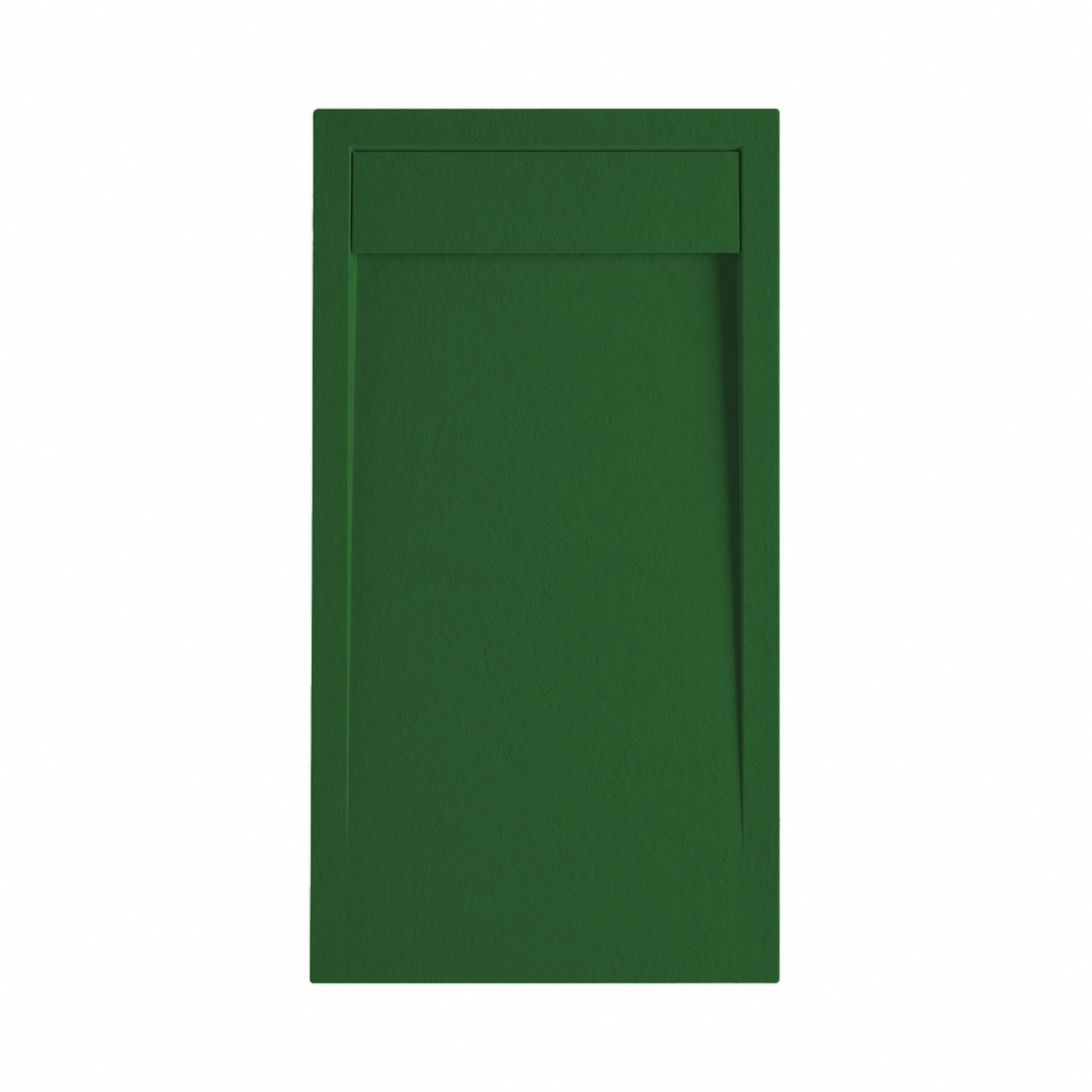 Piatti Doccia Verde Foglia Ral 6002 Vulcano Line In Resina e Polvere Di Marmo Con Griglia Laterale In Marmo Resina - immagine 2