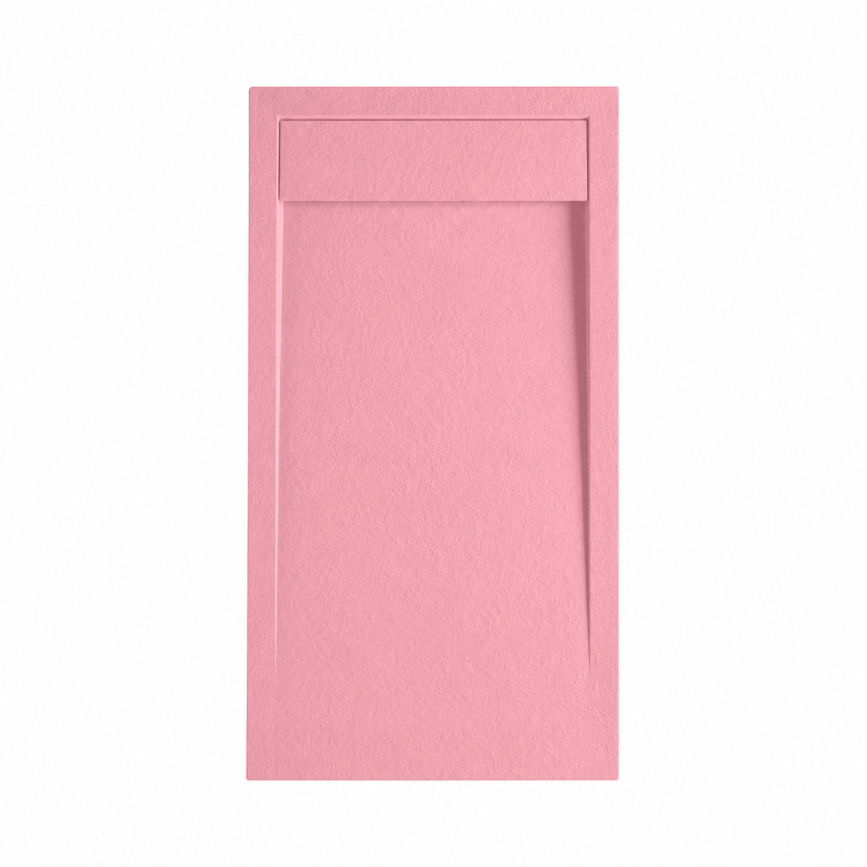 Piatti Doccia Rosa Chiaro Ral 3015 Vulcano Line In Resina e Polvere Di Marmo Con Griglia Laterale In Marmo Resina - immagine 2