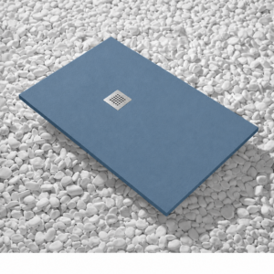Piatti Doccia Blu Colomba Ral 5014 Vulcano Line In Resina e Polvere Di Marmo