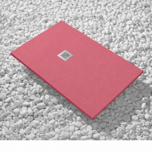 Piatti Doccia Rosa Antico Ral 3014 Vulcano Line In Resina e Polvere Di Marmo