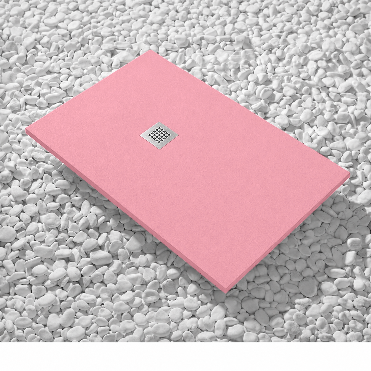 Piatti Doccia Rosa Chiaro Ral 3015 Vulcano Line In Resina e Polvere Di Marmo