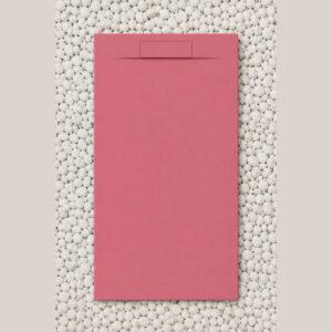 Piatti Doccia Rosa Antico Ral 3014 Vulcano Line PLUS In Resina e Polvere Di Marmo Con Griglia Laterale IN MARMORESINA